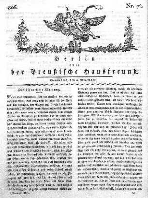 Nr. 72., 6. December 1806