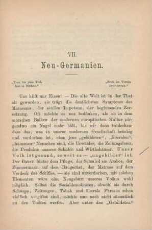 VII. Neu-Germanien