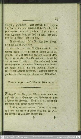 Von einigen besondern Bäumen