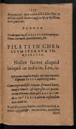Pilati In Christum Iterata Inquisitio.