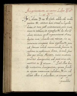 Augmentum et verus labor Mercurii solis vel lunae, dt.