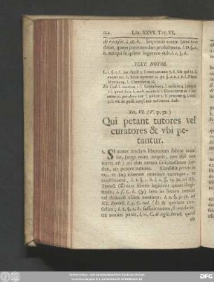Tit. VI. (V. 31. 32.) Qui petant tutores vel curatores & ubi petantur.