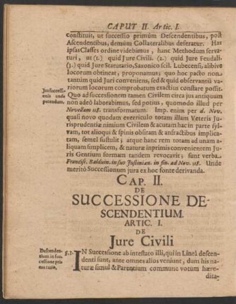 Artic. I. De Iure Civili.