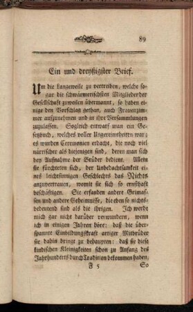 Ein und dreyßigster Brief. - Vierzigster Brief.