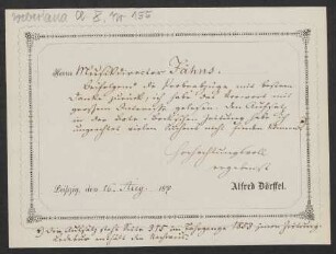 Brief an Friedrich Wilhelm Jähns : 16.08.1870