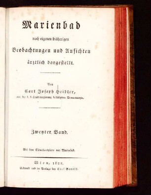 2: Marienbad nach eigenen bisherigen Beobachtungen und Ansichten ärztlich dargestellt