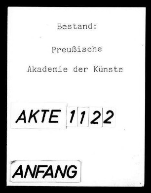 Meisterateliers und Meisterschulen, Vorschläge zur Wiederbesetzung freier Stellen und allgemeine Angelegenheiten