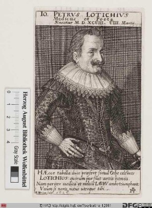 Bildnis Johann Peter Lotichius