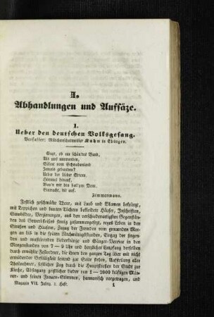 Ueber den deutschen Volksgesang