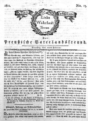 No. 13., vom 12ten Februar