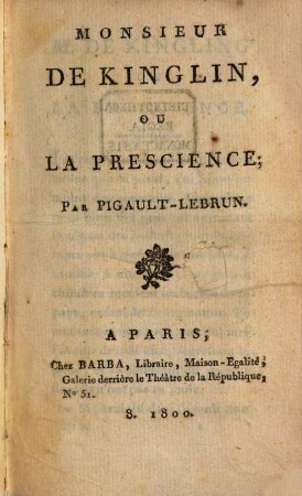 Monsieur de Kinglin