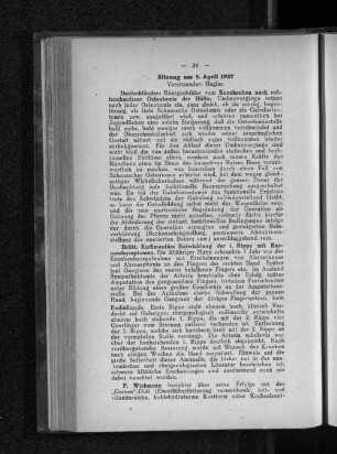 Sitzung am 5. April 1927