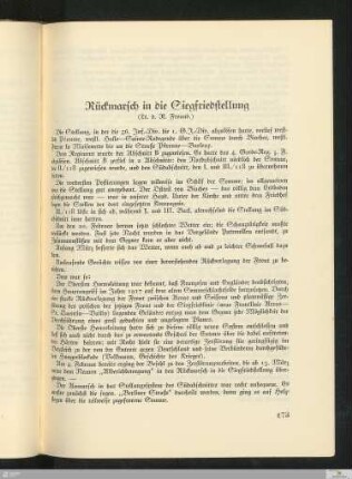 Rückmarsch in die Siegfriedstellung