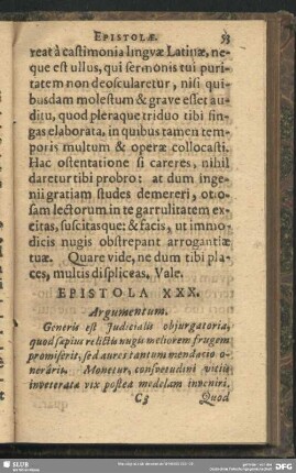 Epistola XXX.