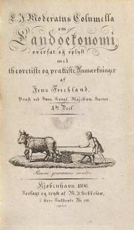 Om Landoekonomie, 1