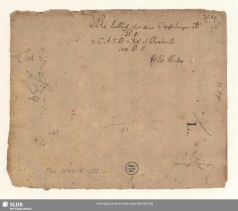 Stimmensatz [Schreiber: Reiche, G.; u.a.?]