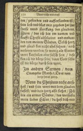 Im andern Sermon/ vom Evangelio Matth. 8 ...