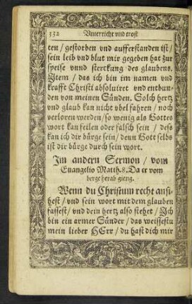 Im andern Sermon/ vom Evangelio Matth. 8 ...