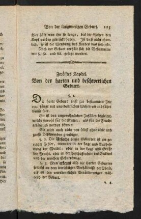 125-159, Zwölftes Kapitel. Von der harten und beschwerlichen Geburt.