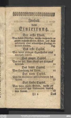 Innhalt dieser Einleitung.