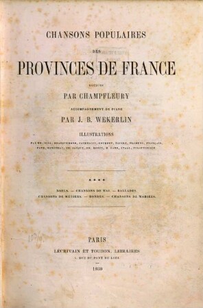 Chansons populaires des provinces de la France