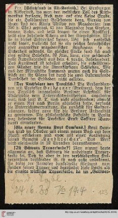 Schatzfund in Alt-Korinth, Ztgsausschn. aus: Heidelberger Tagblatt Nr. 144, 24.6.1930 (Korinth: antiker Schatzfund)
