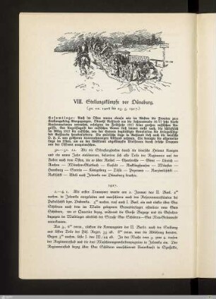 VIII. Stellungskämpfe vor Dünaburg