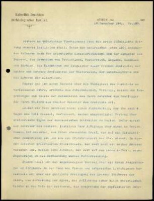 Bericht des ersten Sekretars an das General-Sekretariat