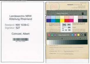 Entnazifizierung Albert Czinczel , geb. 04.05.1903 (Polizeiobermeister)