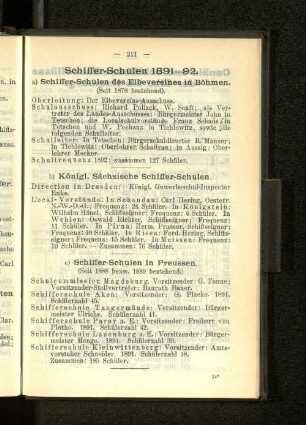 Schiffer-Schulen 1891-92.