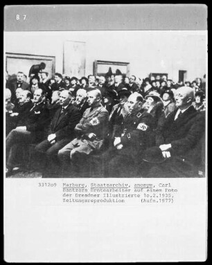 Carl Bantzers Erntearbeiter auf einem Foto der Dresdner Illustrierten 10.02.1935