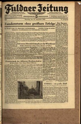 Ausgabe vom Dienstag, den 19. September 1944.