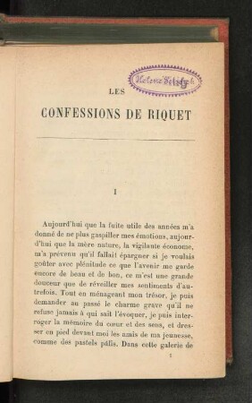 Les Confessions de Riquet