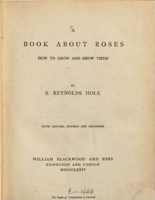 A book about roses : How to grow and show them