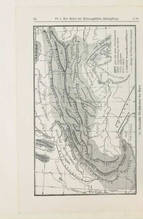 Geologische Übersichtskarte der Alpen