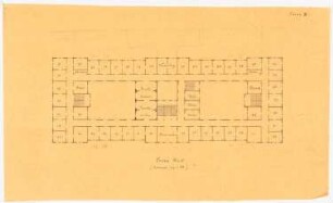 Heilanstalt: 2. Entwurf: Grundriss 1. OG
