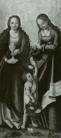 Altarflügel mit der Heiligen Barbara und der Heiligen Elisabeth, Öltempera auf Lindenholz, um 1530