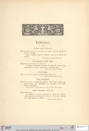 Tableaux (Nr. 1545 - 1552)