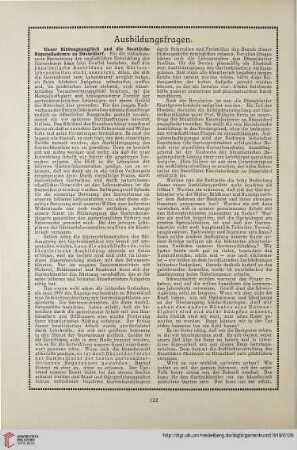 Ausbildungsfragen