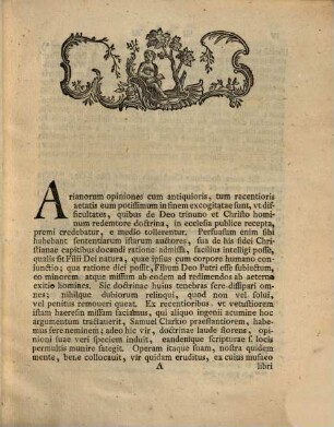 De difficultatibvs Arianismi subtilioris, inprimis Clarkiani disserit : simvlqve ...