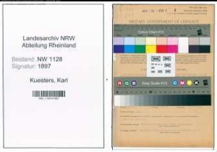 Entnazifizierung Karl Kuesters , geb. 11.09.1904 (Polizist)