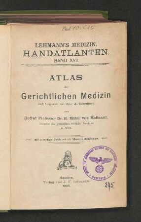 Atlas der gerichtlichen Medizin