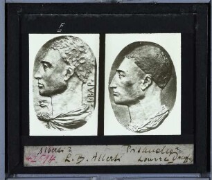 Paris, Louvre (GC 48.8607,2.3372),Paris, Louvre : Bronzerelief [Profil Leon Battista Albertis]