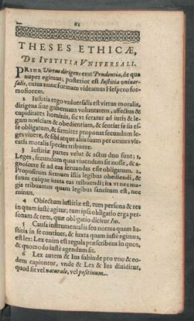 Theses Ethicae, De Iustitia Universali