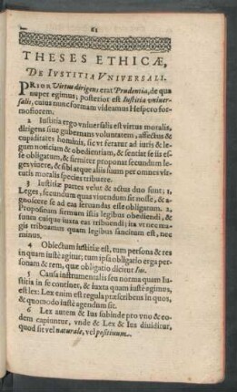 Theses Ethicae, De Iustitia Universali