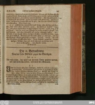 Die 11. Betrachtung. Von der Liebe Gottes gegen die Gläubigen.