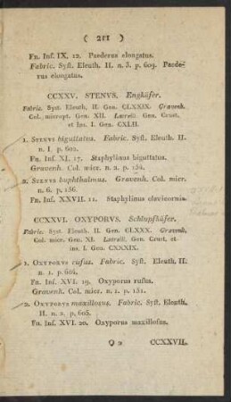 CCXXVI. Oxyporus. Schlupfkäfer.