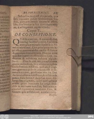 Caput V. De Contritione.