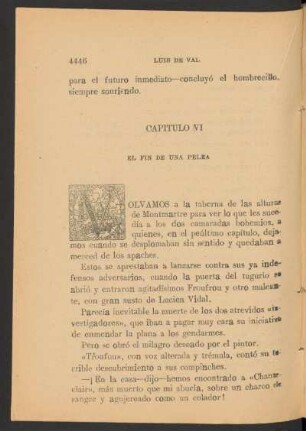 Capítulo VI - El fin de una pelea