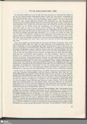 VI. Als Amtsvorstand 1913-1923
